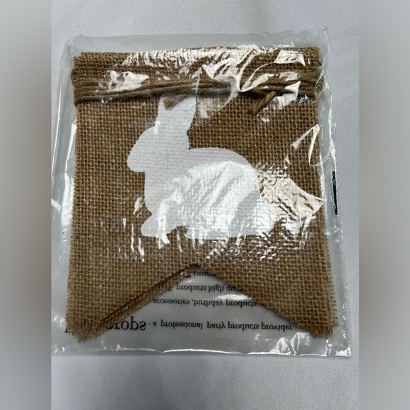 Easter Bunny Burlap Garland Decoration - Picture 6 of 8